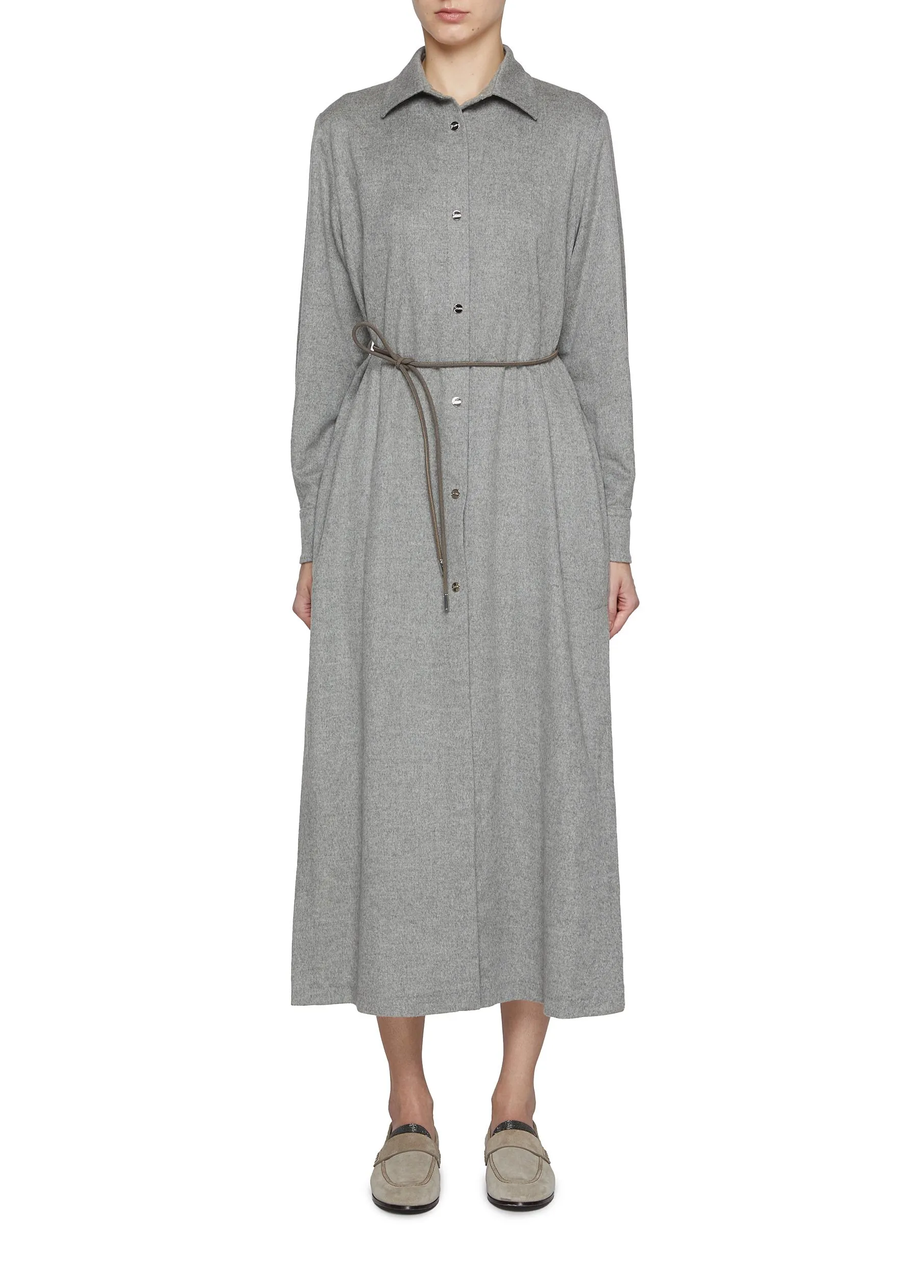 -----------HERNO  ---- ------------ ----Cashmere Flannel Shirt Dress --