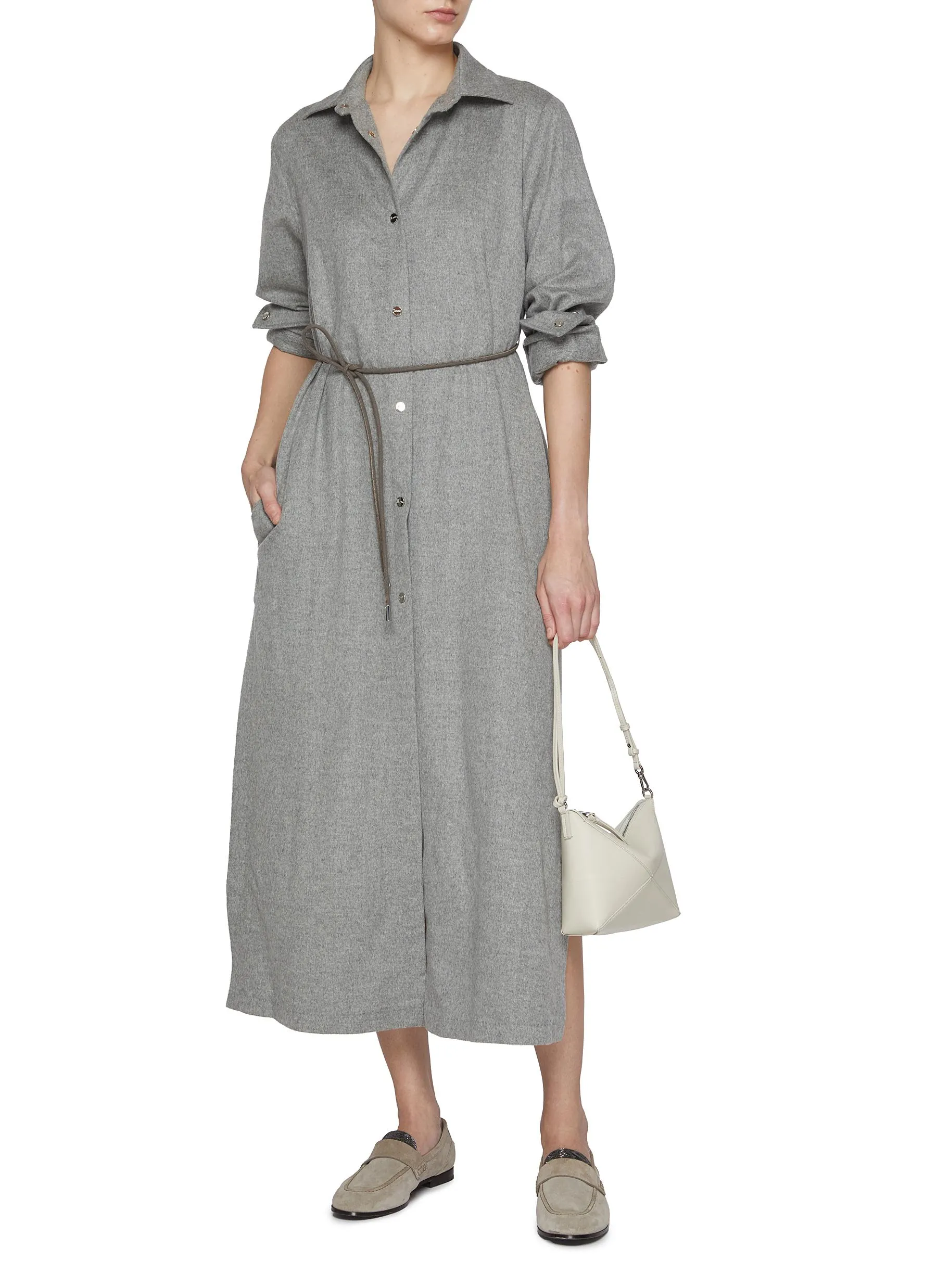 -----------HERNO  ---- ------------ ----Cashmere Flannel Shirt Dress --