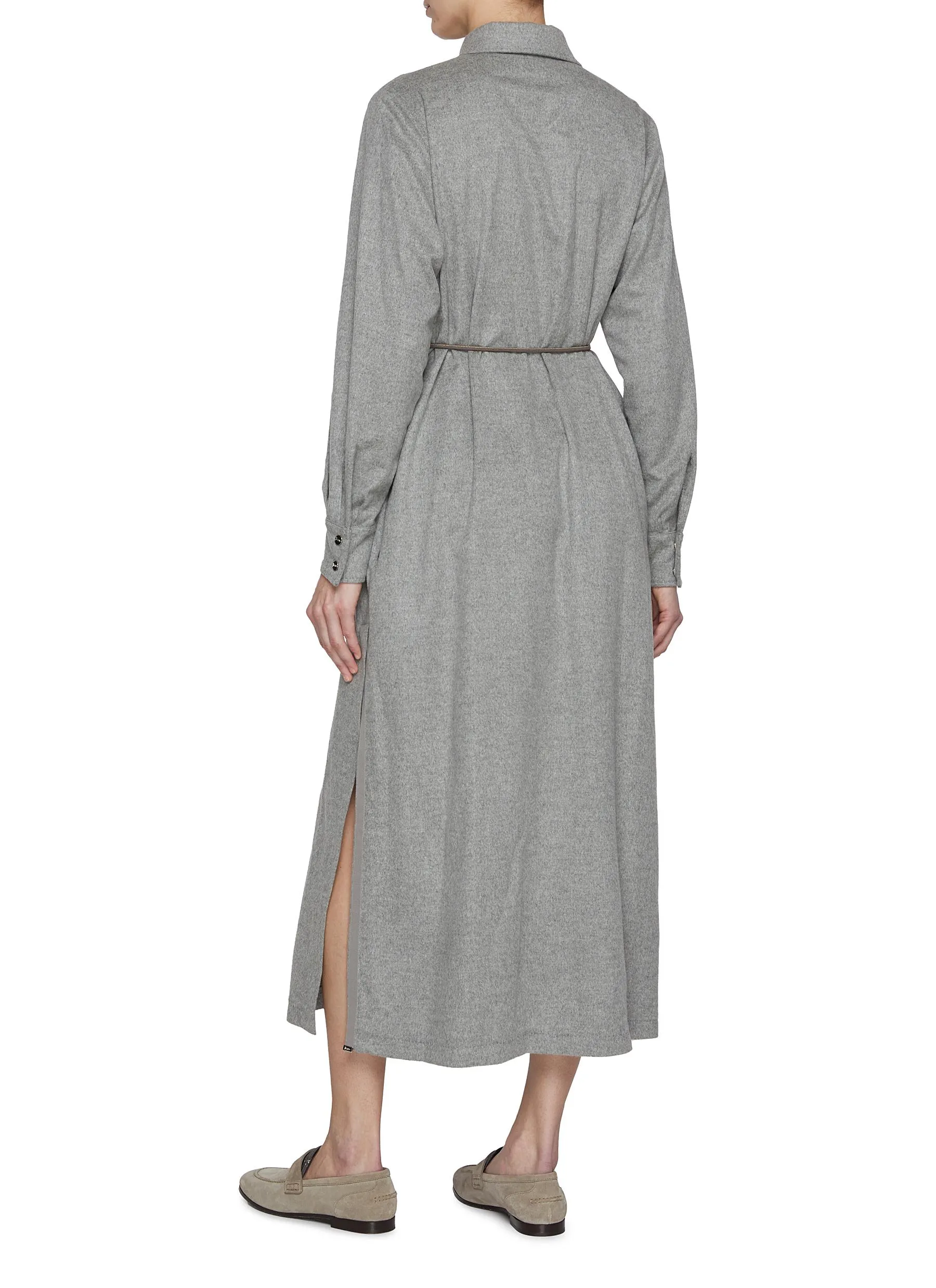 -----------HERNO  ---- ------------ ----Cashmere Flannel Shirt Dress --