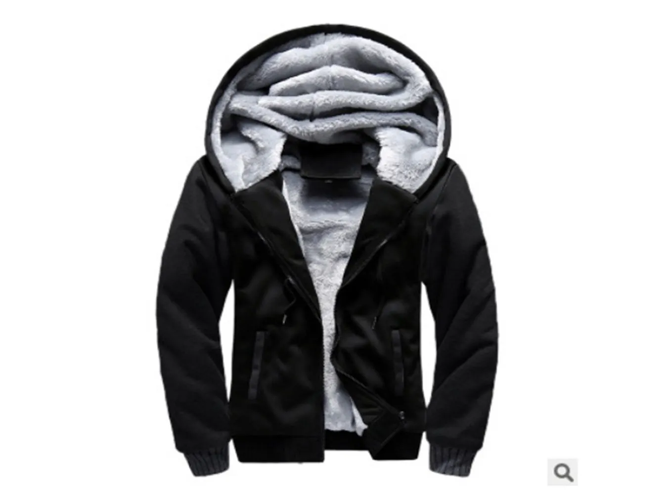 2022 New Men Hoodies Winter Thick Warm Fleece Zipper Men Hoodies Coat Sportwear Male