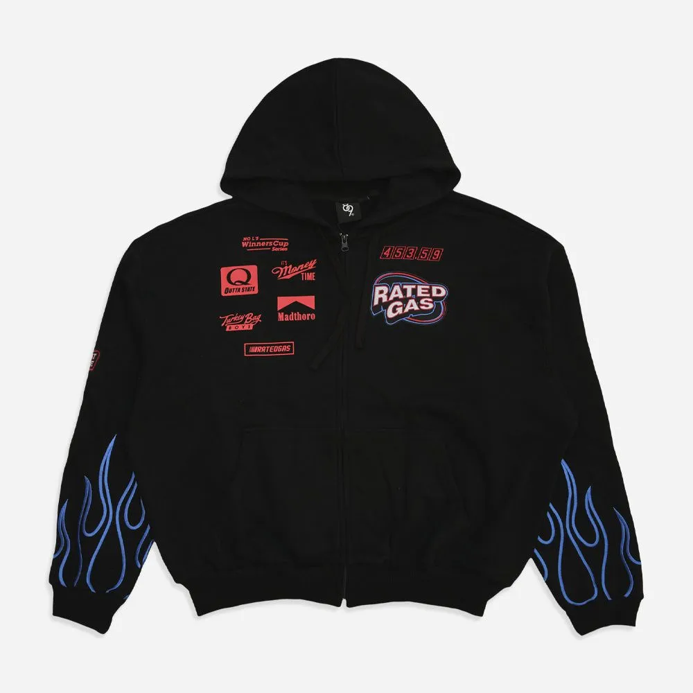 8&9 MFG Co.  Rated Gas Zip Up Hoodie Black