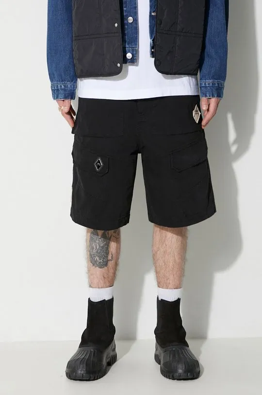 A-COLD-WALL* cotton shorts Ando Cargo Short black color ACWMB208A