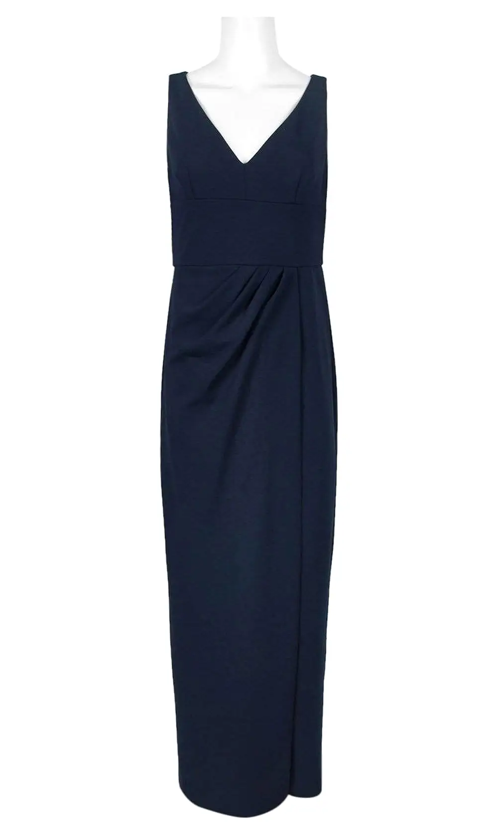 Adrianna Papell - AP1E206762 Sleeveless V-Neck Column Long Crepe Dress