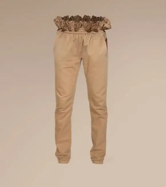 AGA CULTURE Ogie Brown Ankle Length Cargo Pants