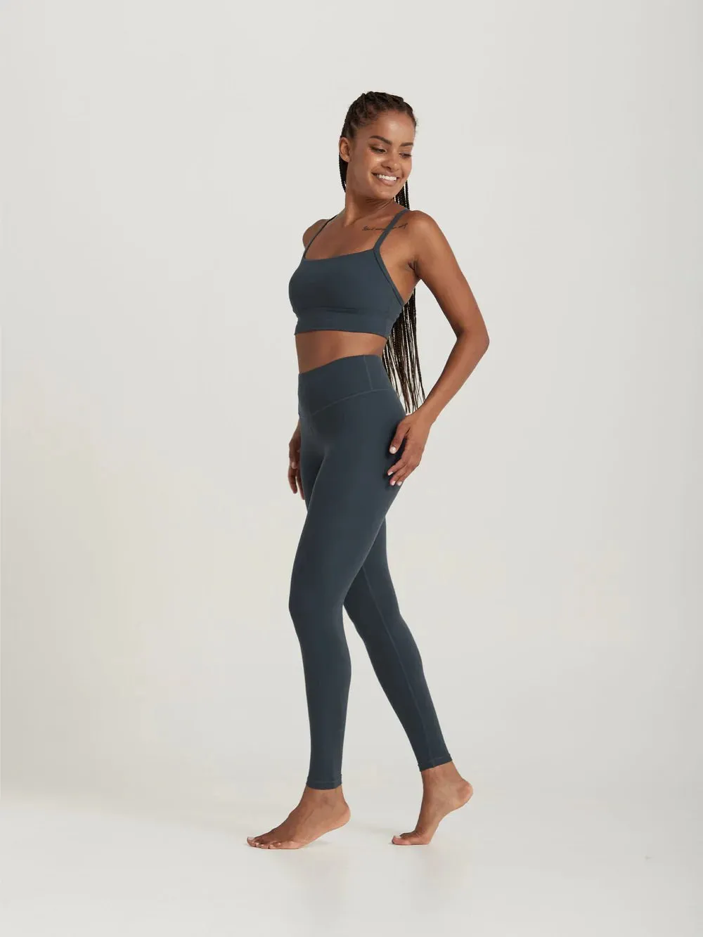 Airbrush Lite Balance Full Length Legging - Deep Ocean