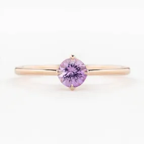 Alice Ring 0.67ct Pink Purple Tanzania Sapphire, 14K Rose Gold (One of a kind)