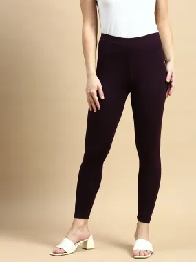 Ankle Length Leggings Viscose-Deep Purple