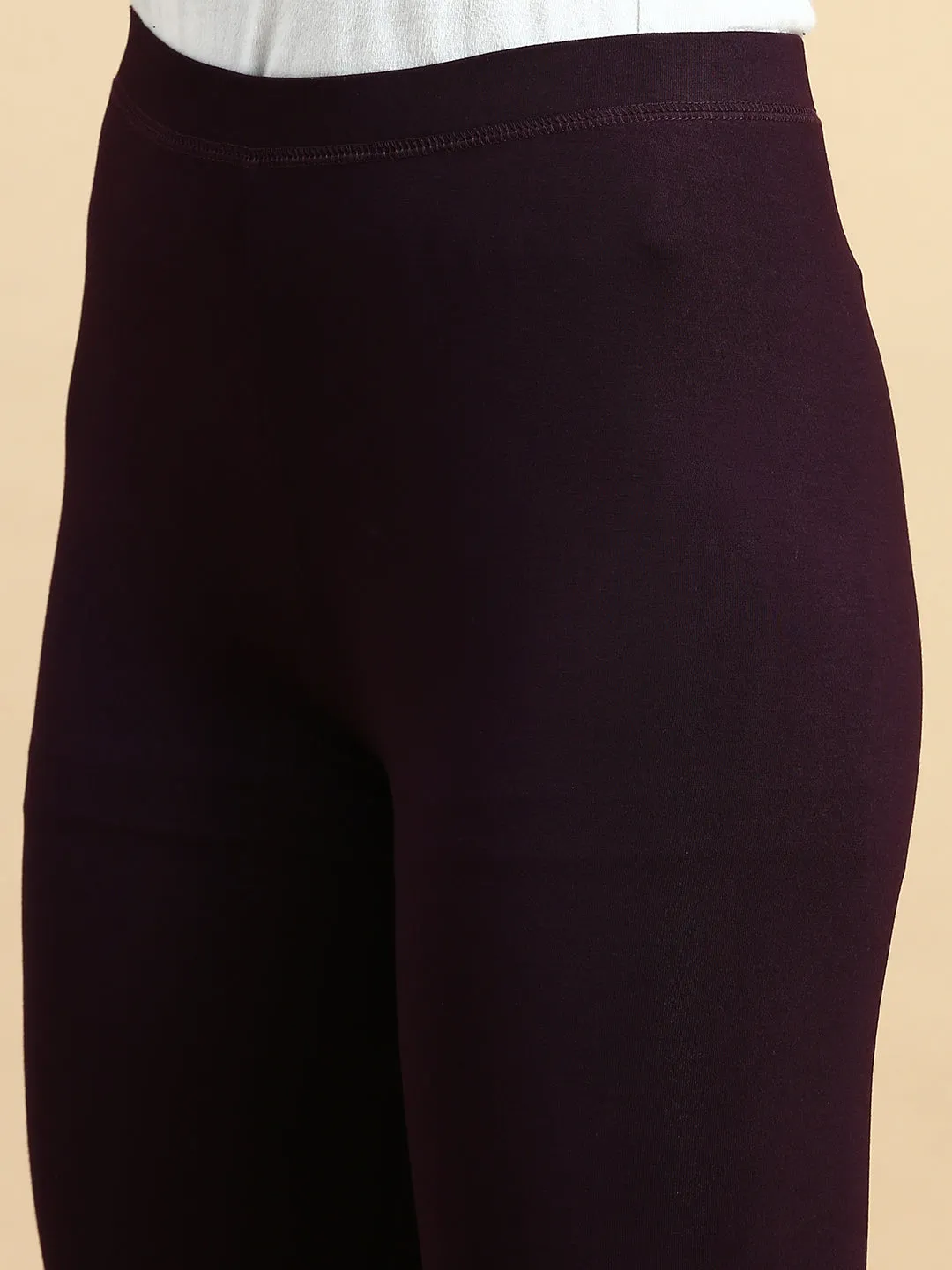 Ankle Length Leggings Viscose-Deep Purple