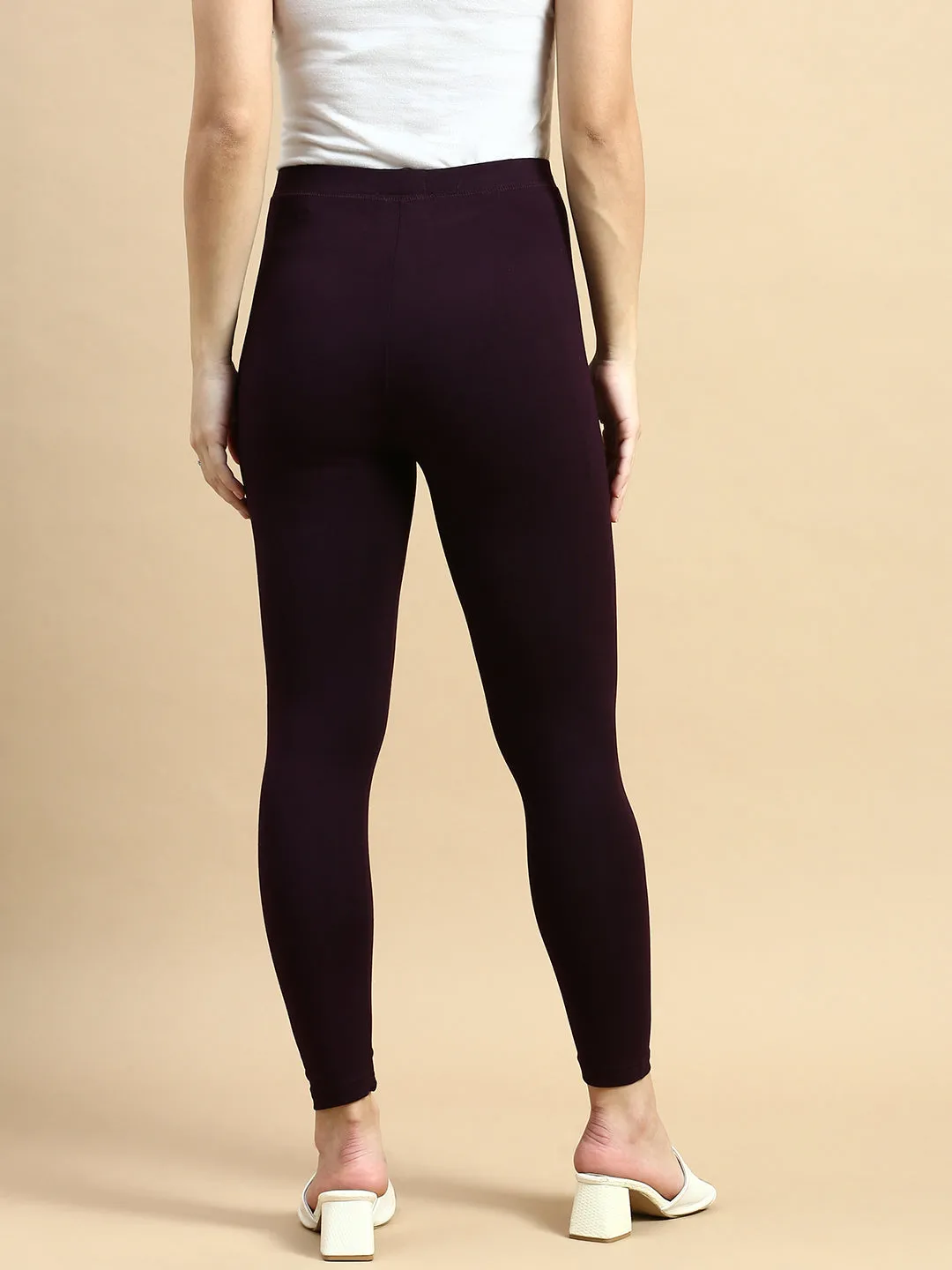 Ankle Length Leggings Viscose-Deep Purple