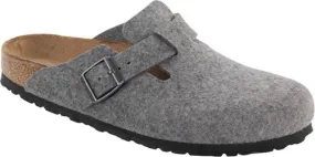 Birkenstock clog Boston light gray wool felt