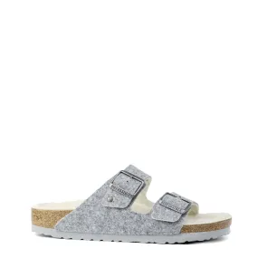 Birkenstock Womens Arizona Wool Felt Narrow Sandals Light Grey