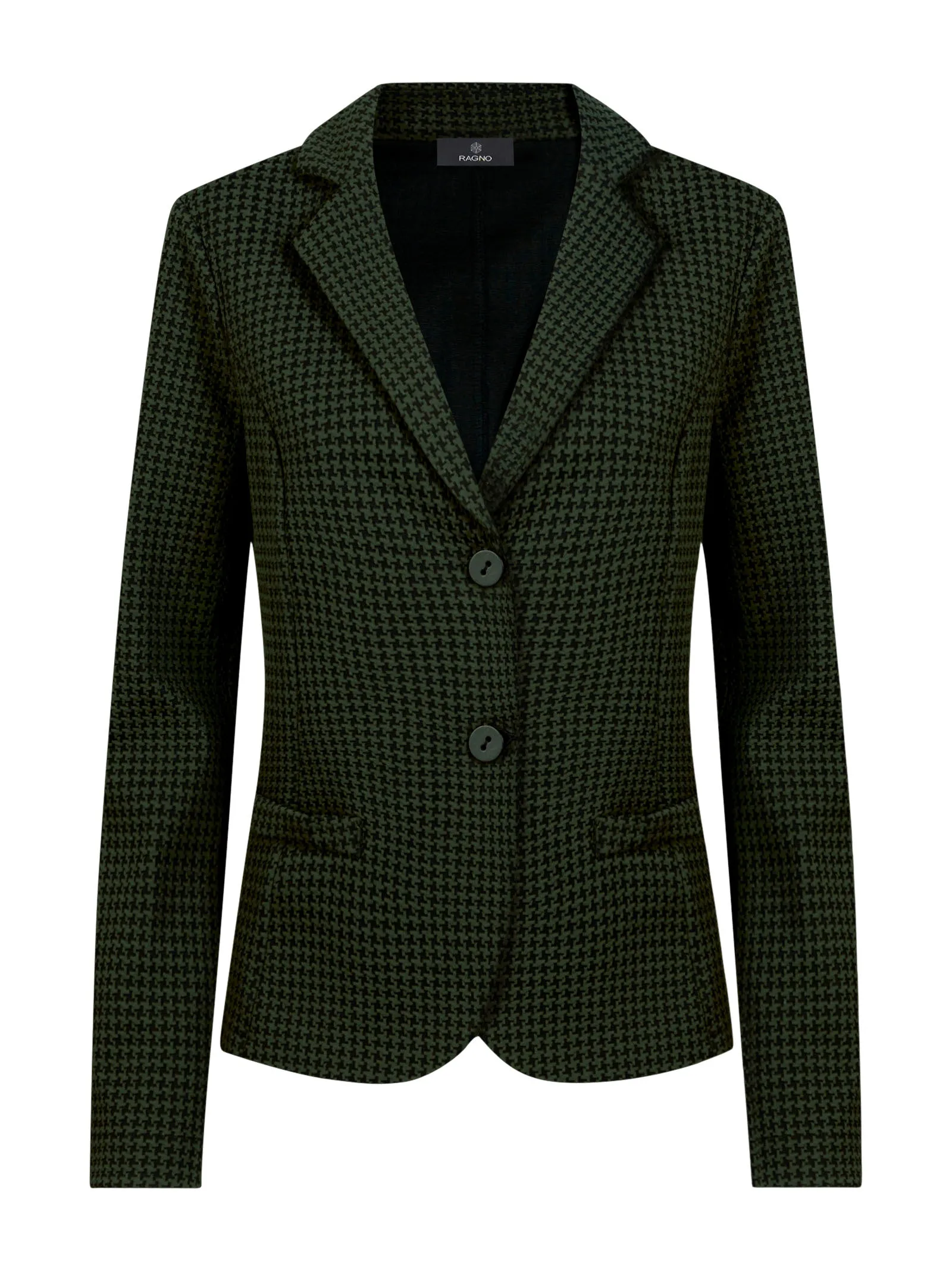 Blazer a 2 bottoni in Eco Jacquard - Fant. Kombu Green