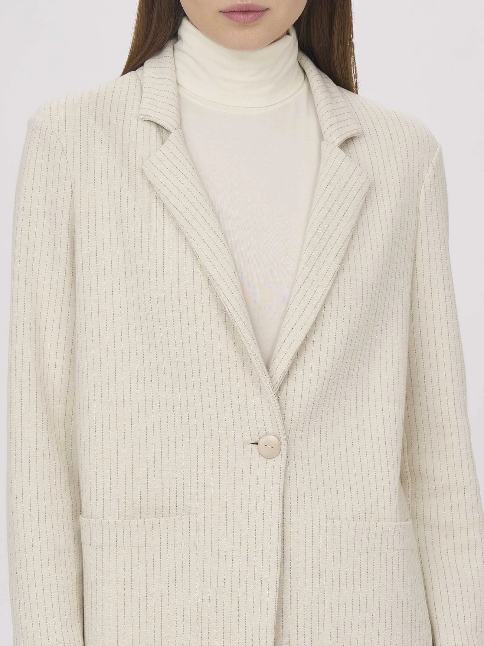 Blazer destrutturato in Eco Jacquard - Fant.Ardesia Mel.