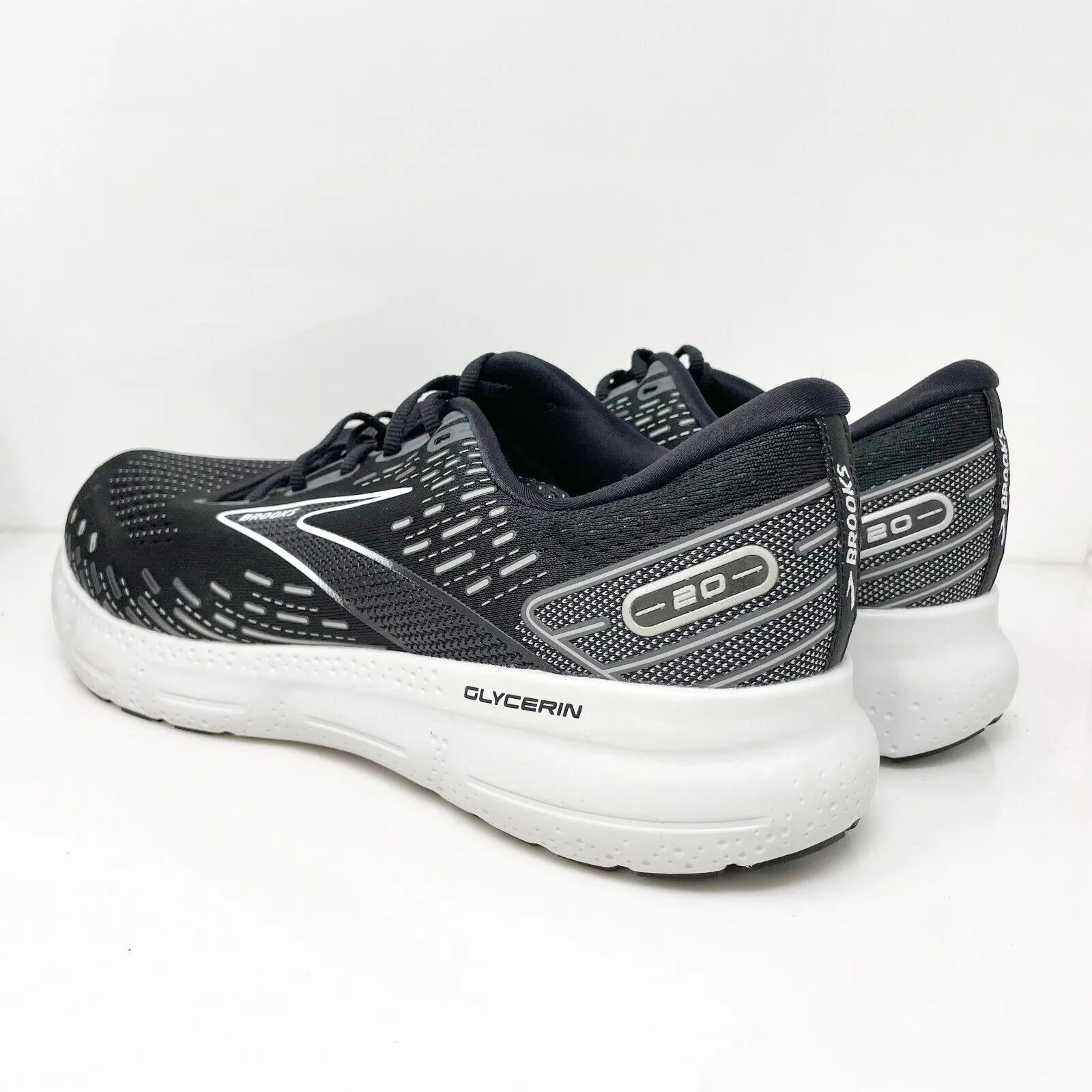 Brooks Mens Glycerin 20 1103821D059 Black Running Shoes Sneakers Size 13 D