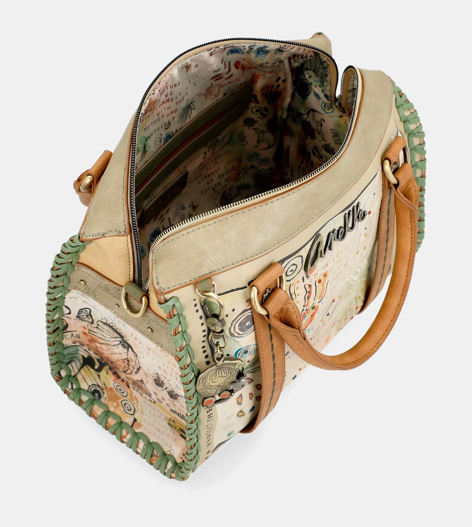 Butterfly bowling crossbody bag