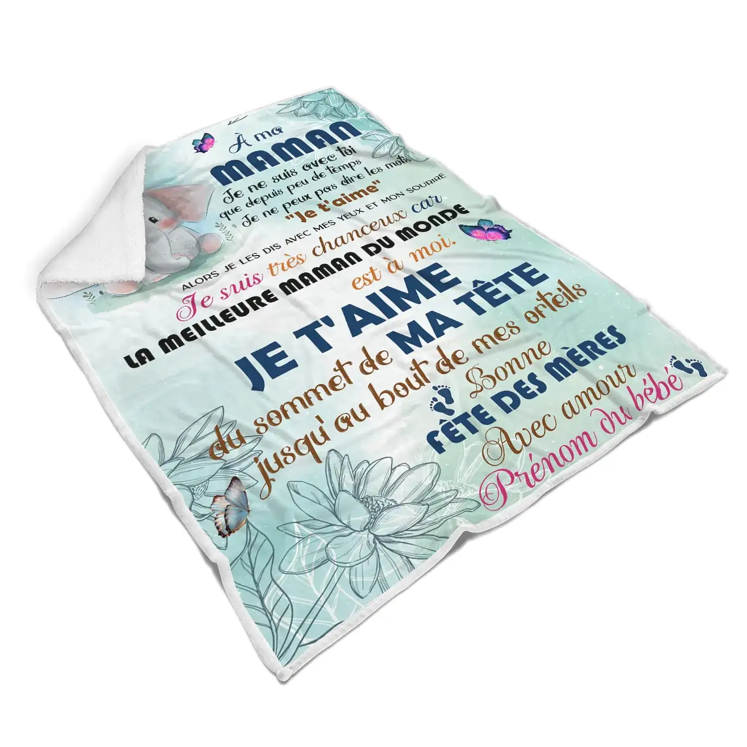 Cadeau Fête Des Mères, Idée Originale Nouveau Né, Nouveaux Parents, Plaid Personnalisée Pour Maman - CTS14052215