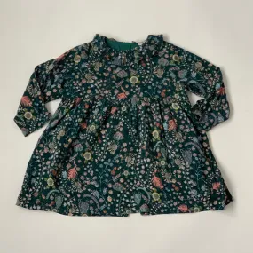 Caramel Dark Green Liberty Print Dress: 2 Years