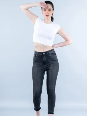 Carbon Black Skinny Fit Jeans For Women