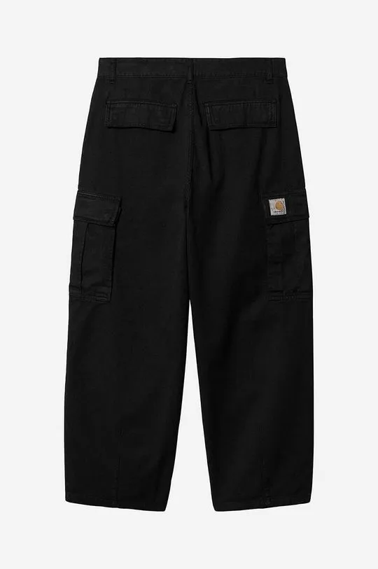 Carhartt WIP cotton trousers Cole Cargo Pant black color