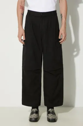 Carhartt WIP cotton trousers Cole Cargo Pant black color