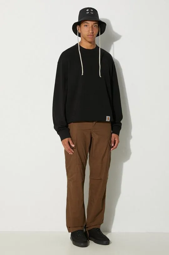 Carhartt WIP cotton trousers Regular Cargo Pant brown color I032467.2Y02