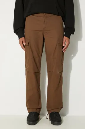 Carhartt WIP cotton trousers Regular Cargo Pant brown color I032467.2Y02