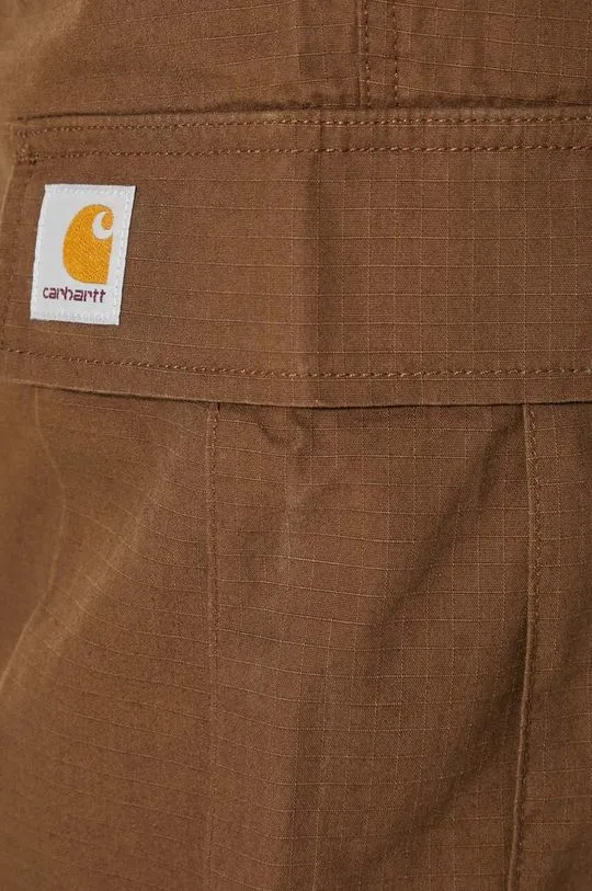 Carhartt WIP cotton trousers Regular Cargo Pant brown color I032467.2Y02