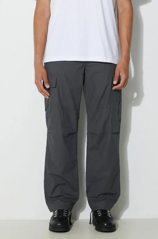 Carhartt WIP cotton trousers Regular Cargo Pant gray color I032467.8702