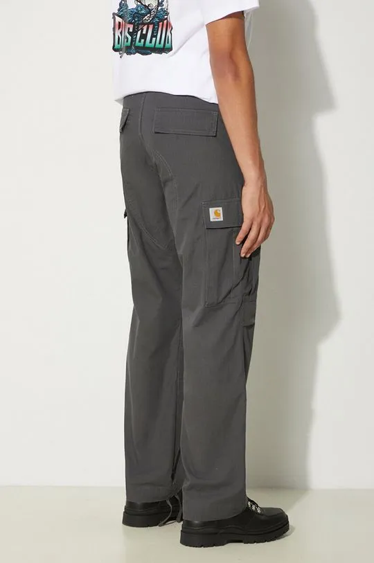 Carhartt WIP cotton trousers Regular Cargo Pant gray color I032467.8702