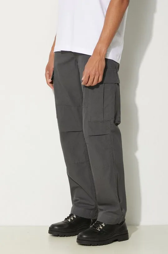 Carhartt WIP cotton trousers Regular Cargo Pant gray color I032467.8702