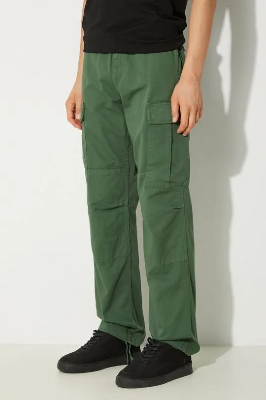 Carhartt WIP cotton trousers Regular Cargo Pant green color I030475.29NGD