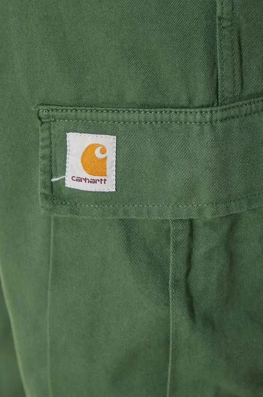 Carhartt WIP cotton trousers Regular Cargo Pant green color I030475.29NGD