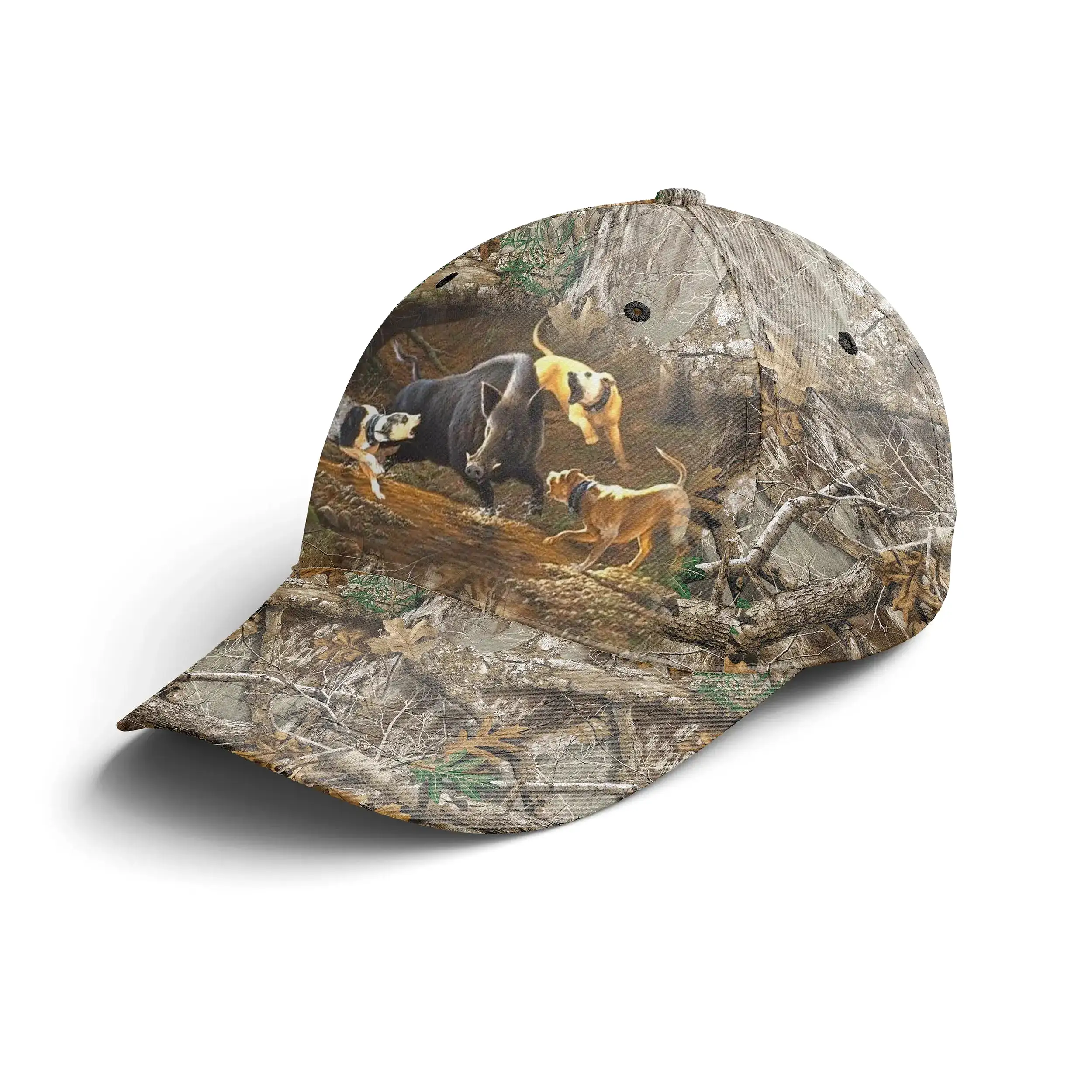 Casquette Camouflage Chasse Aux Sangliers Aux Chiens Courants, Braque Allemand, Idée Cadeau Chasseur Homme Femme - CT12082223