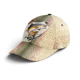 Casquette Truite Fario, Pêche De La Truite, Cadeau Personnalisé Pêcheur - CT18042316