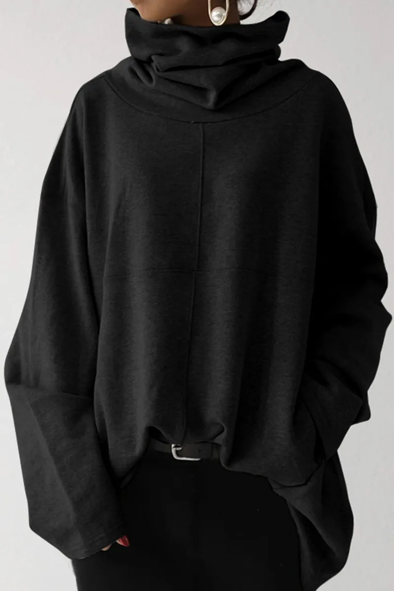 Casual Solid Patchwork Pocket Turtleneck Hoodies(5 Colors)