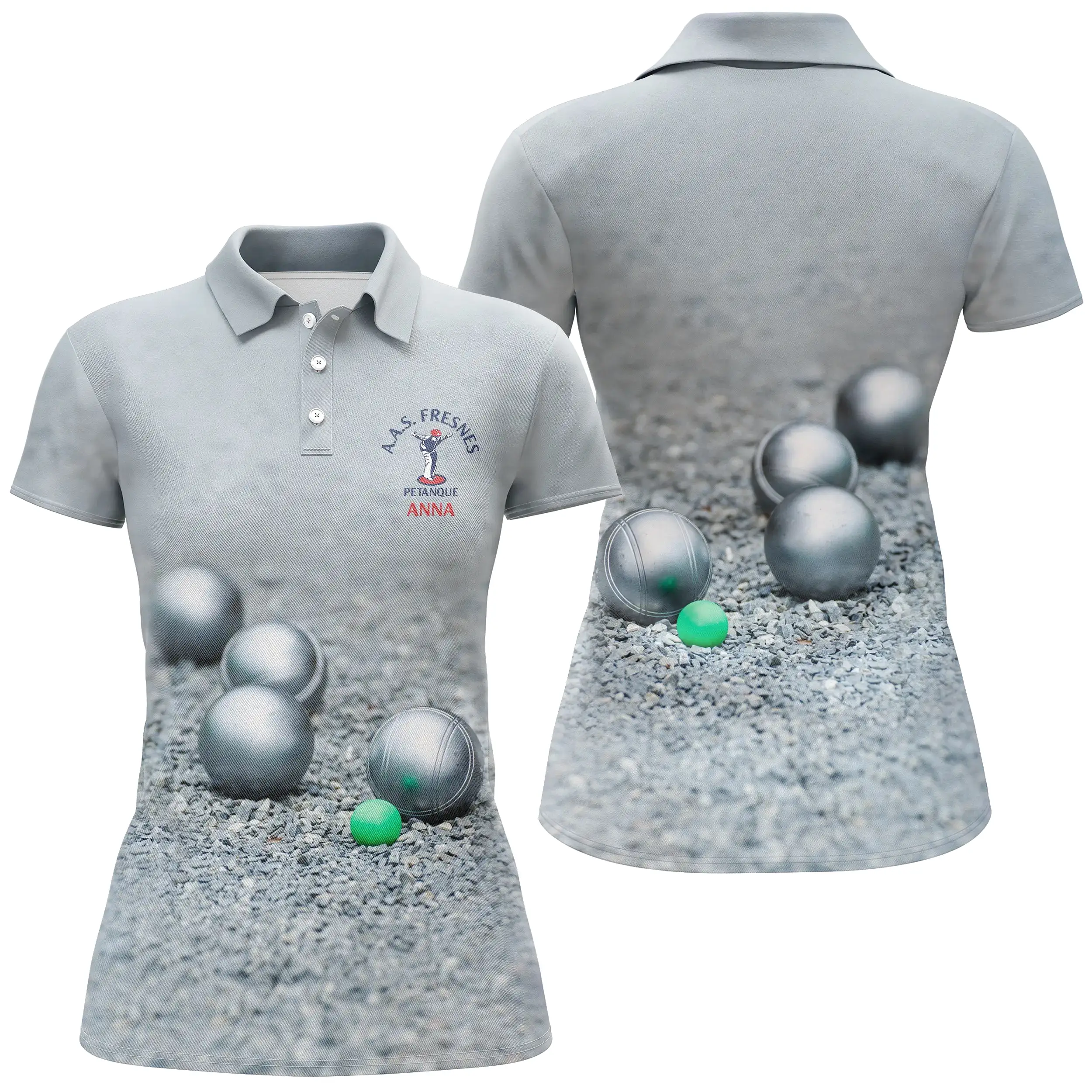 Chiptshirts Polo Pétanque Personnalisé Homme Et Femme, A.A.S. FRESNES Pétanque Club - CTS070622