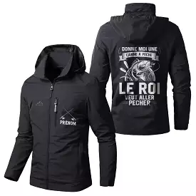 Chiptshirts Veste Imperméable et Coupe-Vent - Personnalisée Avec Prénom - Couleurs Multiples - Parfait Pour Les Pêcheurs - CT050