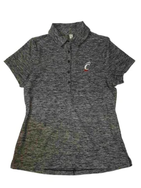 Cincinnati Bearcats Under Armour Heatgear WOMENS Gray SS Golf Polo T-Shirt (M)