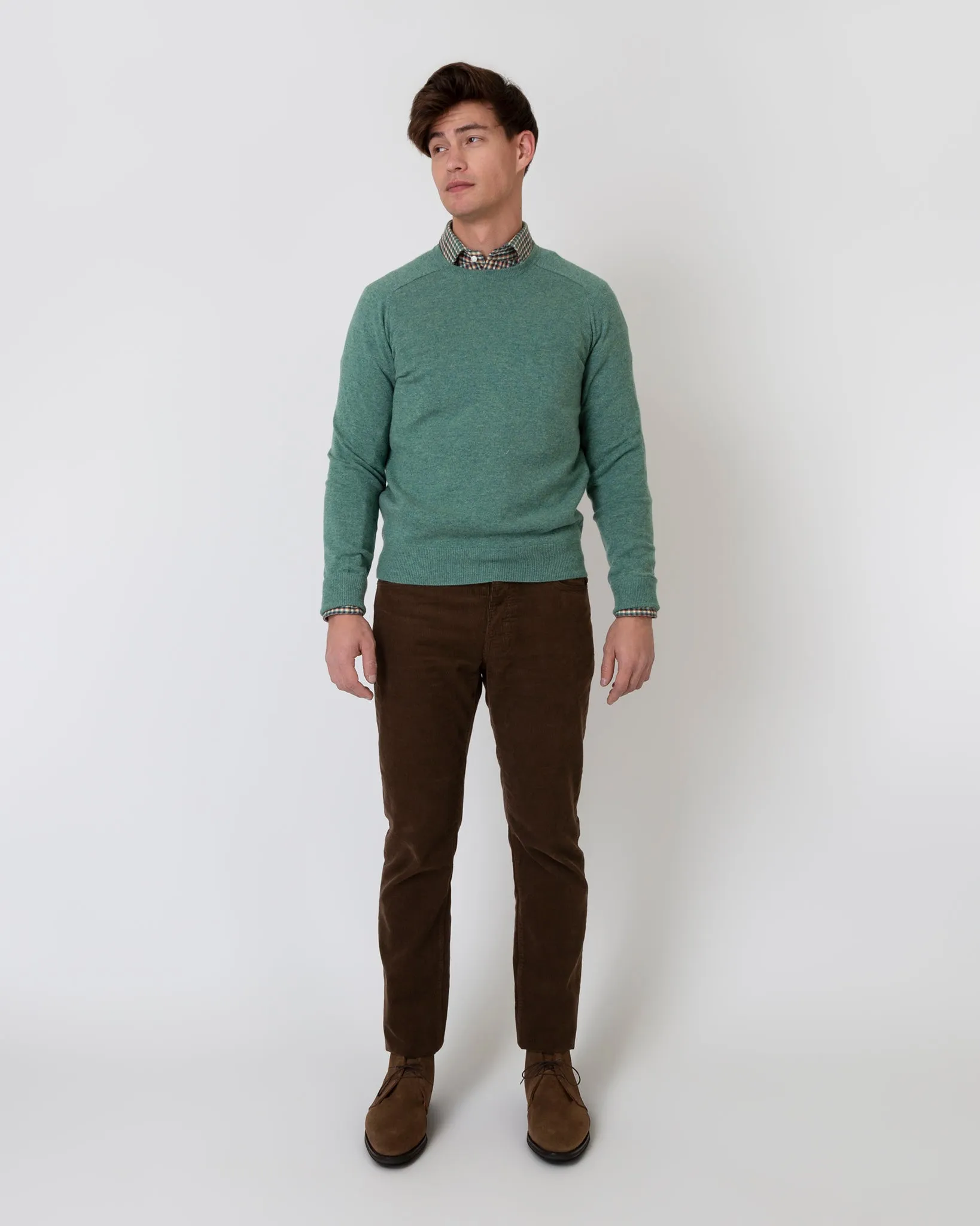 Classic Crewneck Sweater in Lovat Cashmere