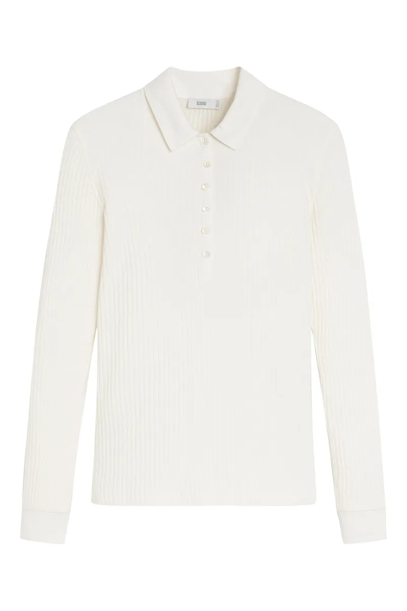 Closed - Polo Slim En Coton Biologique - Blanc - Femme