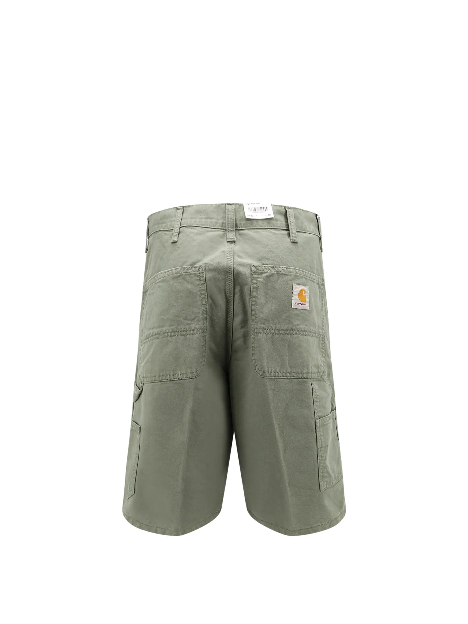 Cotton cargo bermuda shorts with logo patch