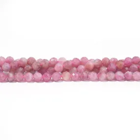 Dakota Stones Gemstone Beads, Pink Tourmaline Grade A, Faceted Round 4mm (16 Inch Strand)