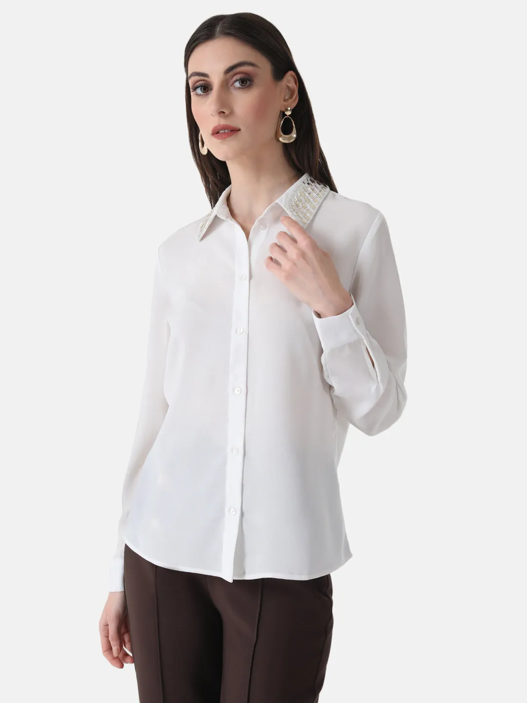 Embelished Collar Shirt