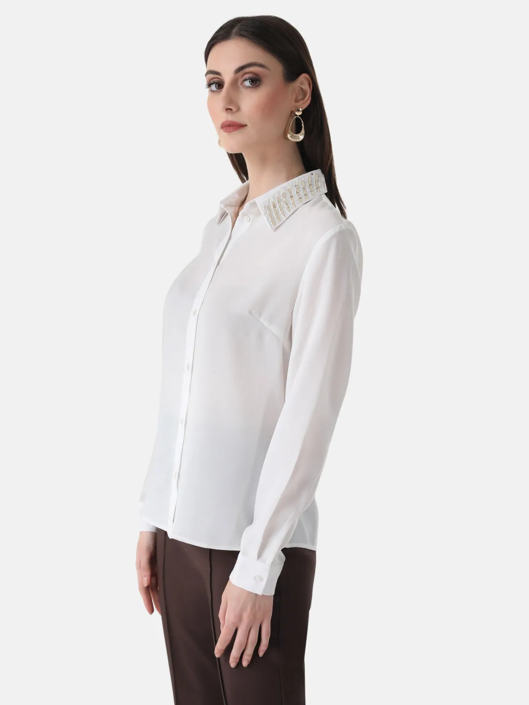 Embelished Collar Shirt