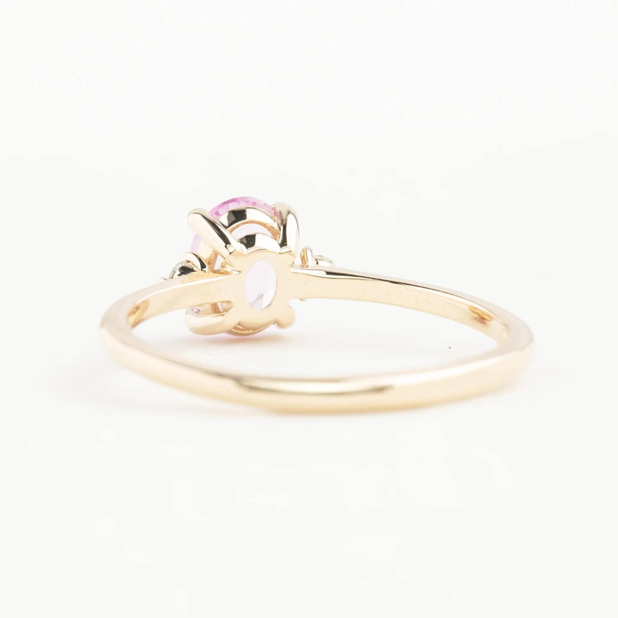 Emilie Ring 0.72ct Light Pink Madagascar Sapphire, 14K Yellow Gold (One of a kind)