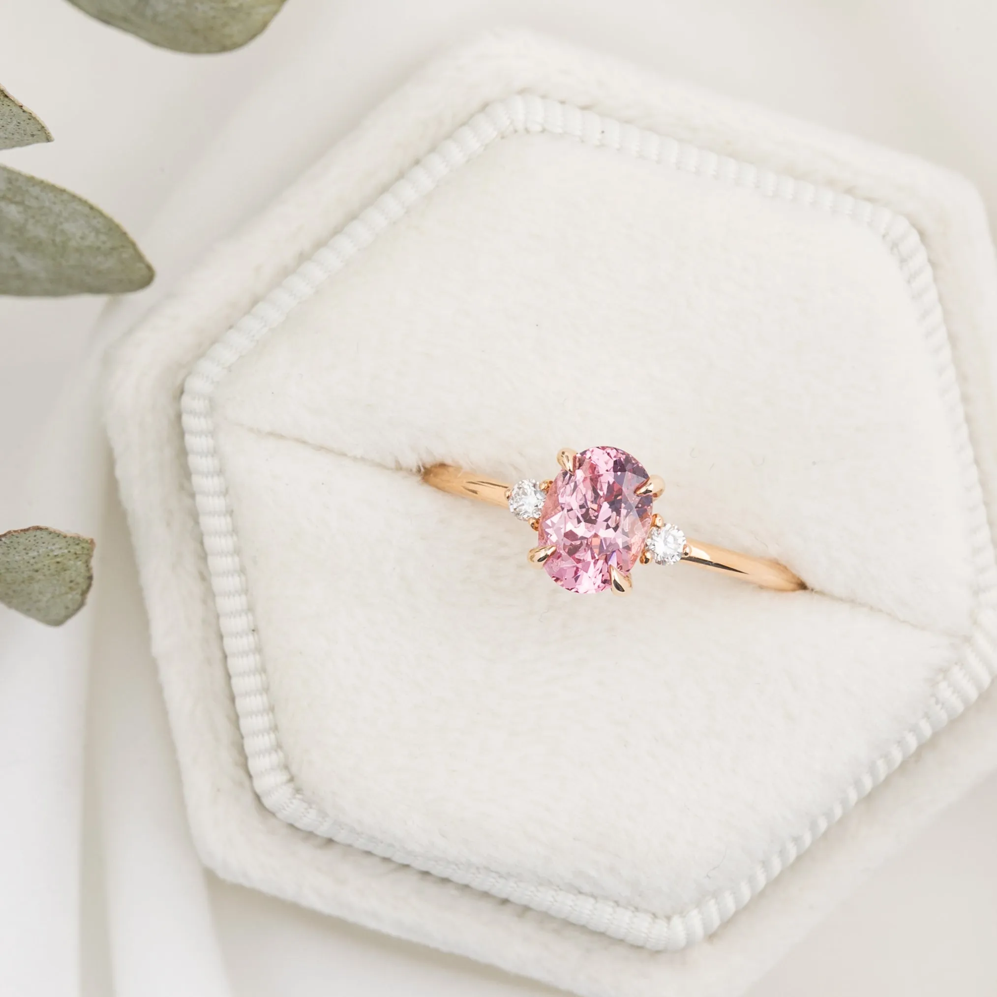 Emilie Ring 0.98ct Pink Spinel, 14K Rose Gold (One of a kind)