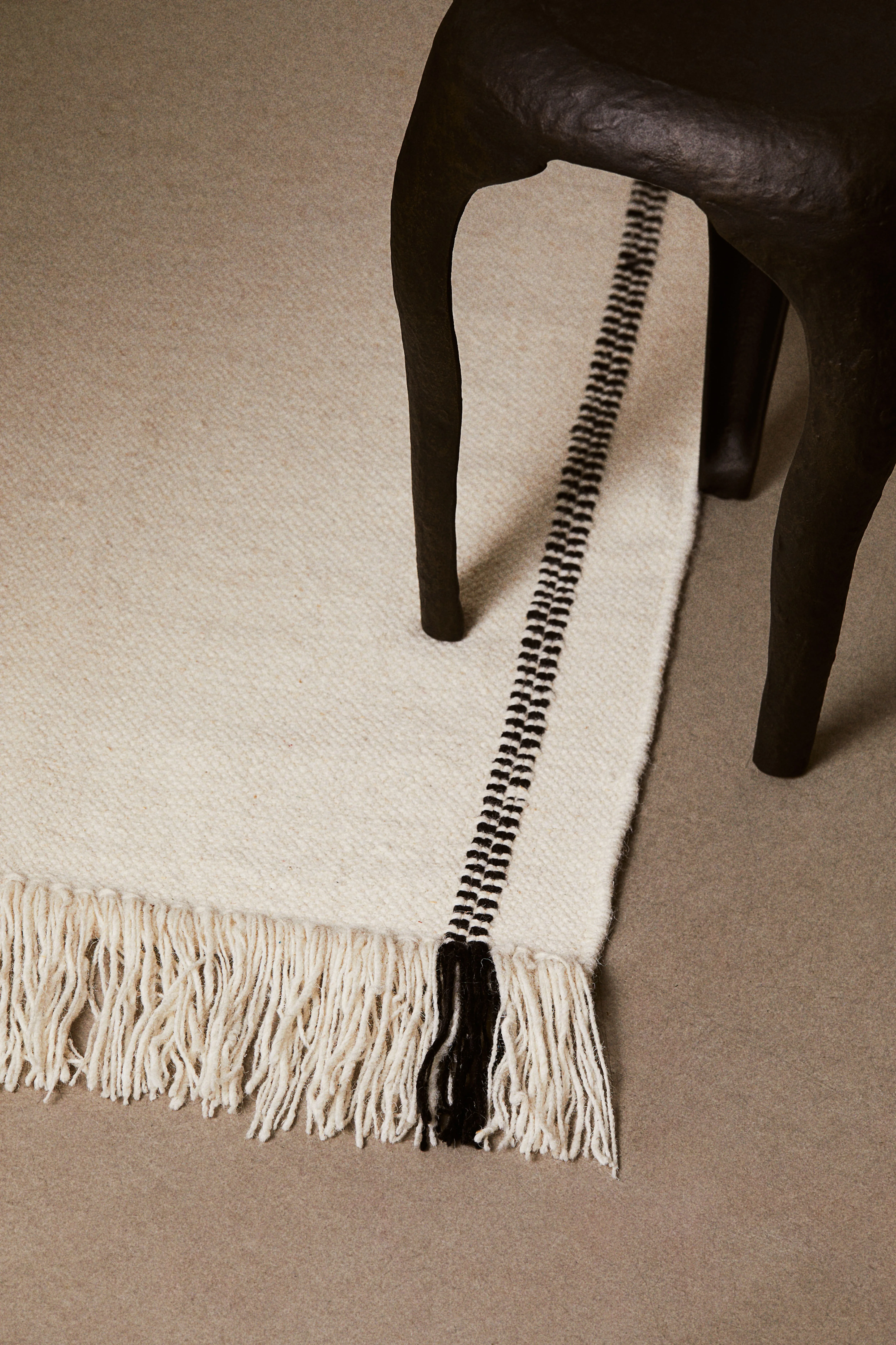 Flat weave wool rug - Light beige - Home All | H&M GB