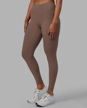 Fusion Full Length Leggings - Deep Taupe