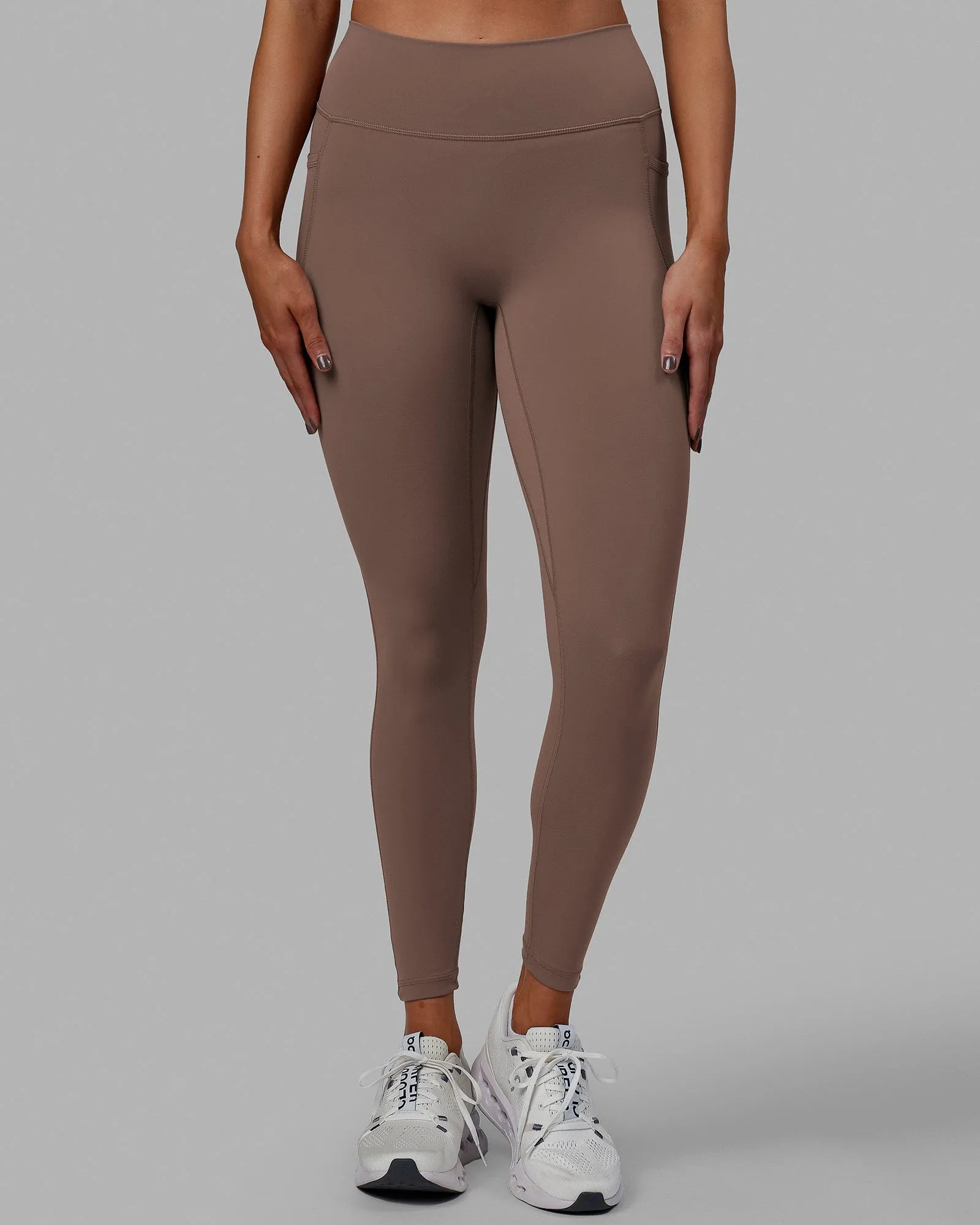 Fusion Full Length Leggings - Deep Taupe