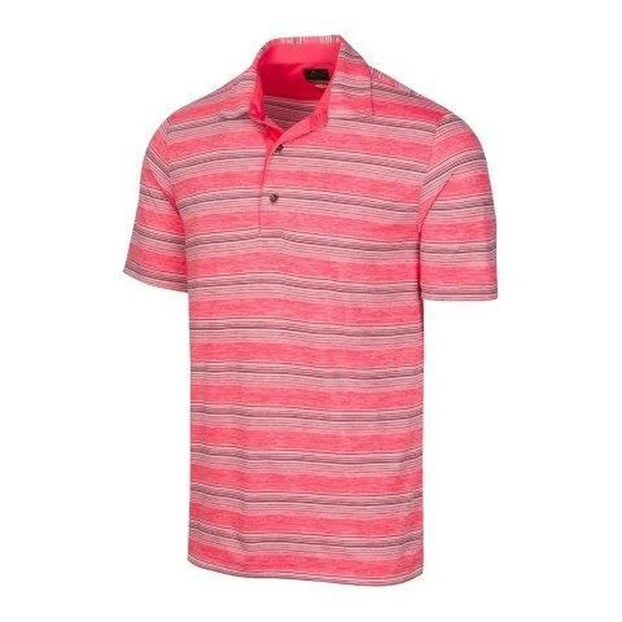 Greg Norman Men's STRIPE GOLF POLO